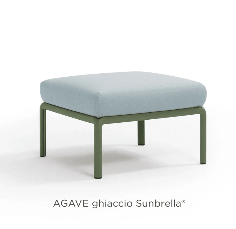 Load image into Gallery viewer, Nardi Komodo Pouf, modular outdoor seating with agave and ghiaccio color options, part of the Nardi Komodo sofa collection.
