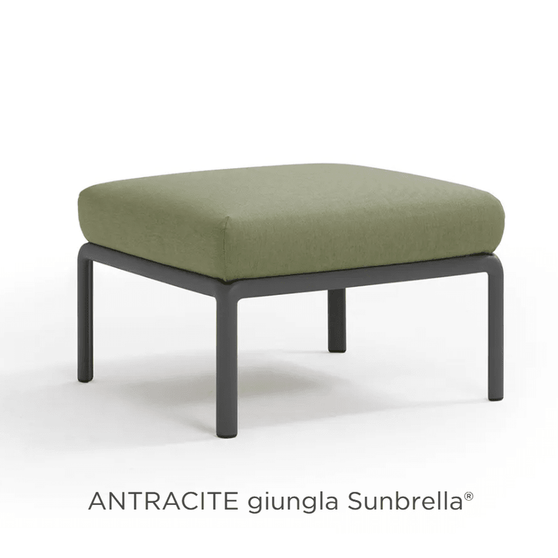 Load image into Gallery viewer, Nardi Komodo Pouf from the outdoor Nardi Sofa Komodo section, featuring dark antacite color and versatile modular seating.