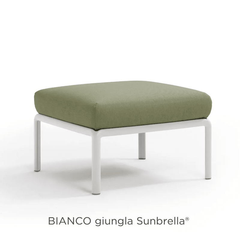 Load image into Gallery viewer, Nardi Komodo Pouf from the outdoor Nardi Sofa Komodo section, featuring white woven design and modular seating for outdoor lounge.
