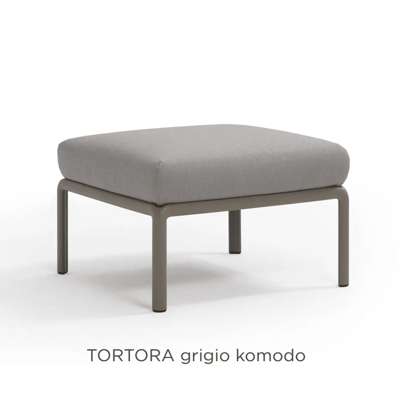 Load image into Gallery viewer, Nardi Komodo Pouf in tortora gray, part of the Nardi Komodo outdoor sofa section, showcasing modular seating design.
