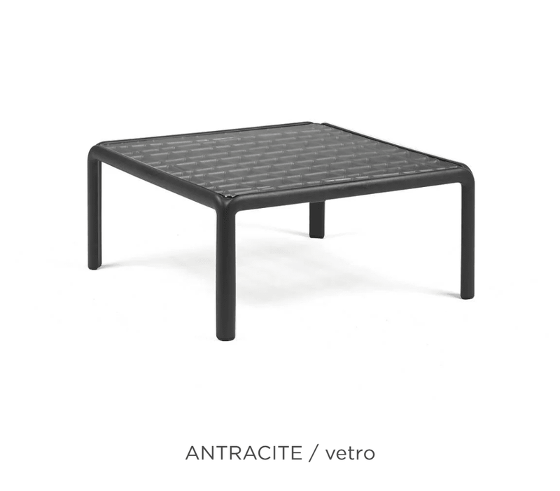 Load image into Gallery viewer, Komodo Tavolino Vetro Glass Outdoor Table - Custom Wood DesignsNardi Komodo Tavolino Vetro glass outdoor table with antracite finish, designed for patio use and stylish outdoor settings.Outdoor Nardi Table Komodo24575200889047Antracite