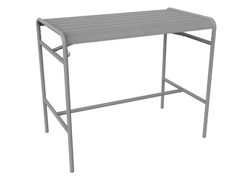 Load image into Gallery viewer, Luxembourg high metal table by Fermob with grey finish, 126 x 73 cm, sturdy outdoor table for dining or workspace.