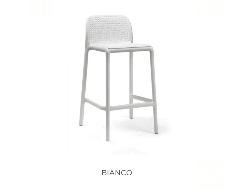 Load image into Gallery viewer, Lido Mini Counter Stool by Nardi - Custom Wood DesignsNardi Lido Mini Counter Stool in white, stackable outdoor high stool with sleek design and durable material.Nardi High Stool Stackable24575205019095Bianco