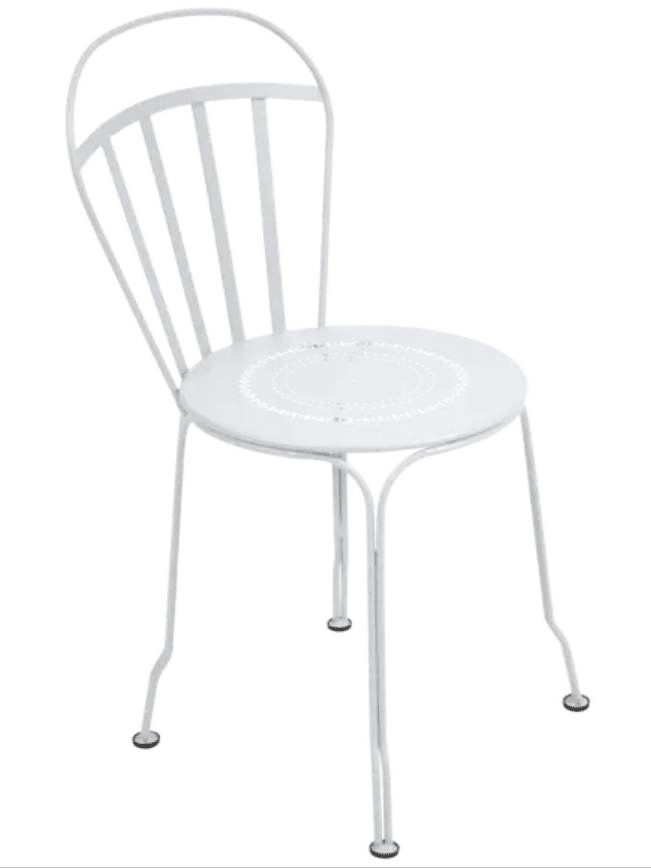 Load image into Gallery viewer, Fermob Cotton White Louvre outdoor chair with sleek design, sturdy frame, and comfortable seating for outdoor patio or garden.