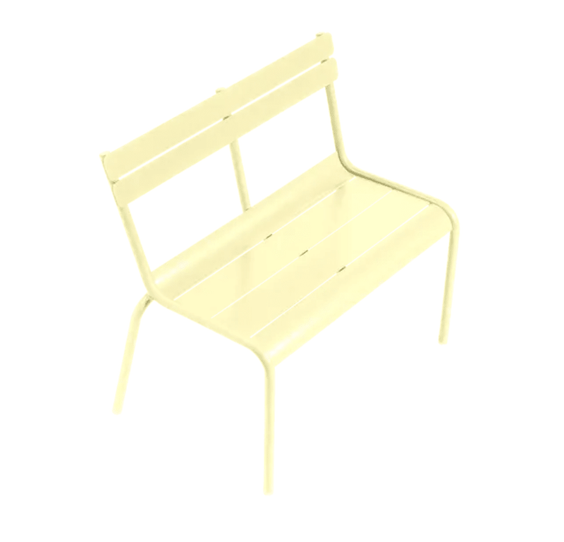 Load image into Gallery viewer, LUXEMBOURG KID BENCH – Fermob - Custom Wood DesignsFermob Luxembourg Kid Bench with frosted lemon finish, designed for children’s seating in restaurant or outdoor settingsFermb Kids Corner Contract Bench24575201973751Frosted lemon