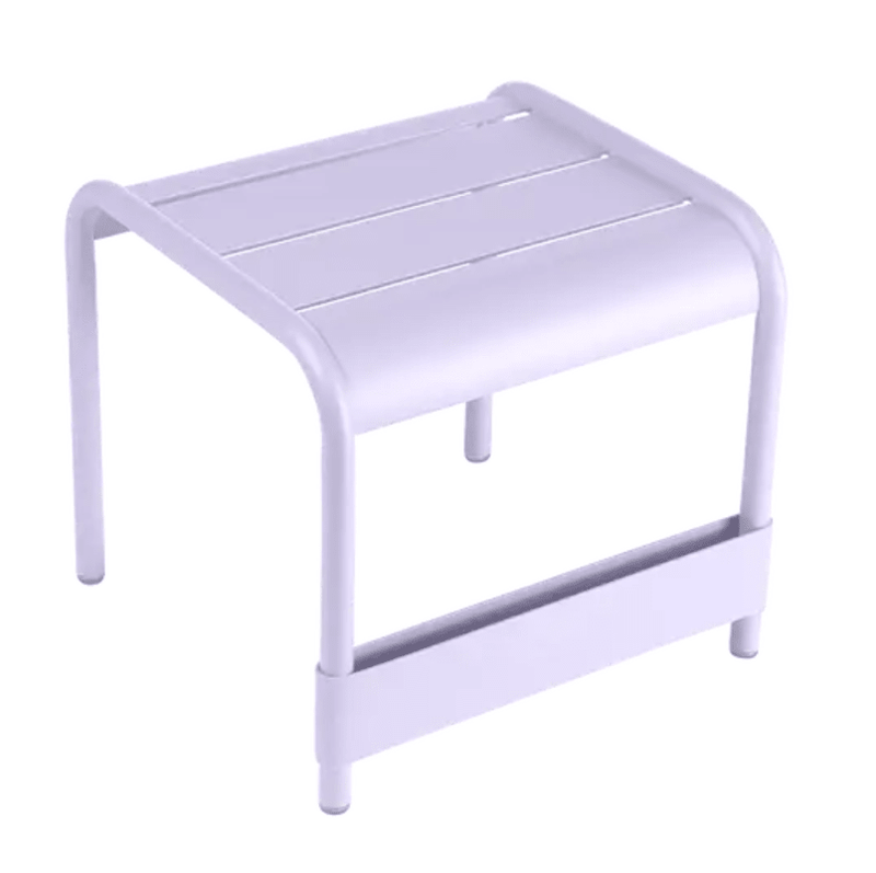 Load image into Gallery viewer, Fermob Luxembourg small low table or footrest with a marshmallow color, measuring 44x42 cm, suitable for indoor or outdoor use.