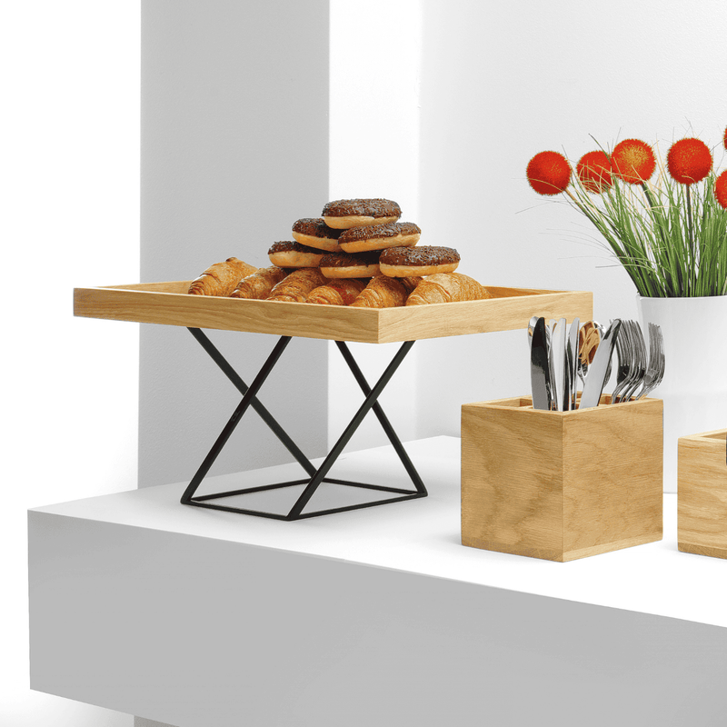 Load image into Gallery viewer, Madeira Black tray GN 1/1 530x325x40 mm - Custom Wood DesignsBlack Madeira buffet tray GN 1/1 with 530x325x40 mm dimensions, made by Fine Dine, shown on a white background.Buffet tray504956