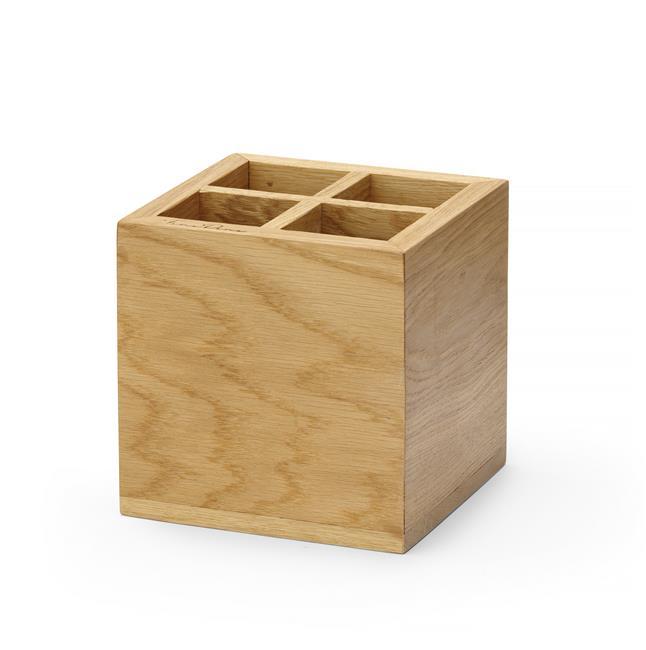 Load image into Gallery viewer, Madeira cutlery and napkin case, 150x150x150mm - Custom Wood DesignsMadeira cutlery and napkin box buffet by Fine Dine, 150mm square, black plastic storage case for dining essentials.Box Buffet664421