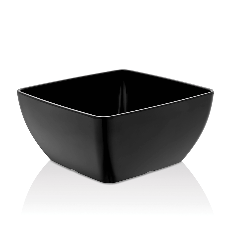 Load image into Gallery viewer, Melamine square bowl for 171554, black, 190x190x(h)90mm - Custom Wood DesignsBlack melamine square bowl by Fine Dine, 190x190x90mm, with a glossy finish, ideal for serving and dining.Melamine bowl779590