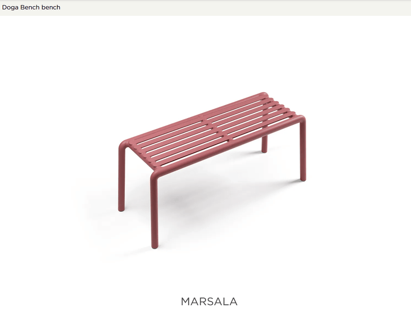 Load image into Gallery viewer, Nardi Doga Bench- FROM SEPTEMBER 2026 - Custom Wood DesignsNardi Doga Bench- FROM SEPTEMBER 2026bench outoor24575162178487Marsala