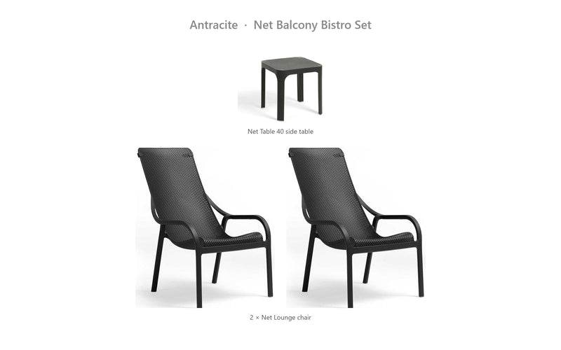 Load image into Gallery viewer, Nardi Net Balcony Bistro Set – Antracite