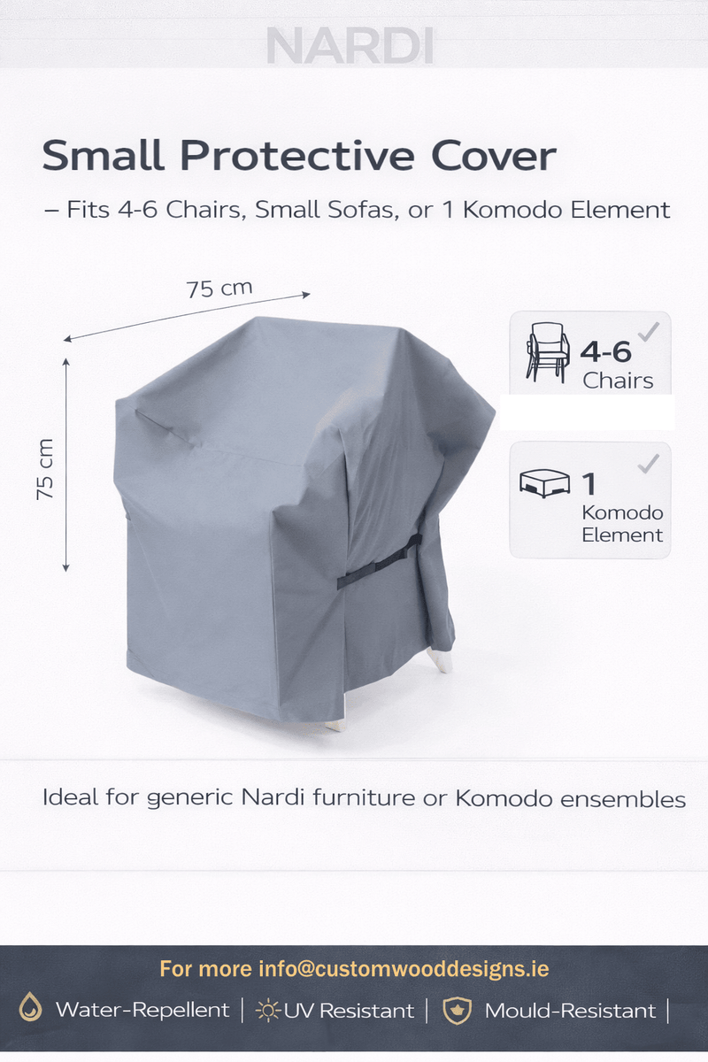 Load image into Gallery viewer, Nardi Outdoor Furniture Covers S, M, L, XL - Custom Wood DesignsNardi outdoor furniture cover for Komodo chairs, available in sizes S, M, L, XL, protecting outdoor Nardi furniture from weather.Outdoor Nardi Covers Komodo24575206500759S (4/6 chairs / 1 Komodo element)