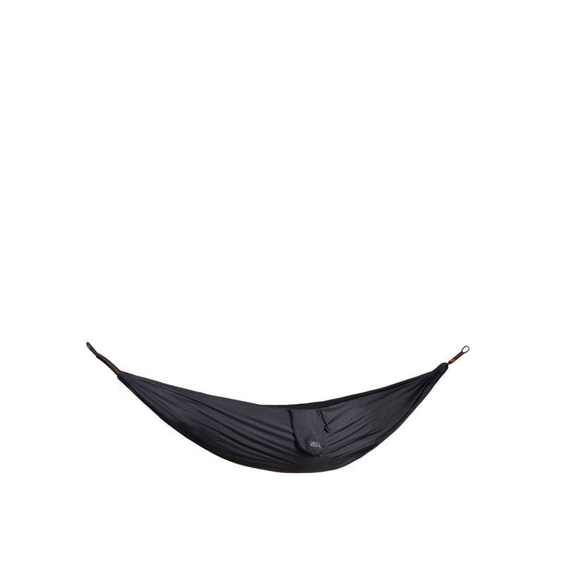 Load image into Gallery viewer, Nordic Drift GRS Trail outdoor Hammock - Custom Wood DesignsNordic Drift GRS Trail outdoor hammock shown hanging between trees in a natural setting, ideal for camping and relaxing outdoors.OutdoorND150.0101Nylon,Polyesterblack