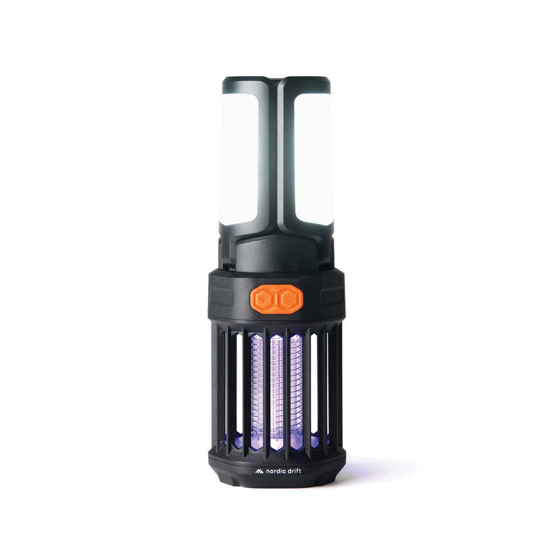 Load image into Gallery viewer, Nordic Drift Titan Portable mosquito repellent camping light - Custom Wood DesignsNordic Drift Titan portable mosquito repellent camping light attached to a phone, with a compact design and LED illumination.Phone & Tablet accessoriesND430.0301ABSblack