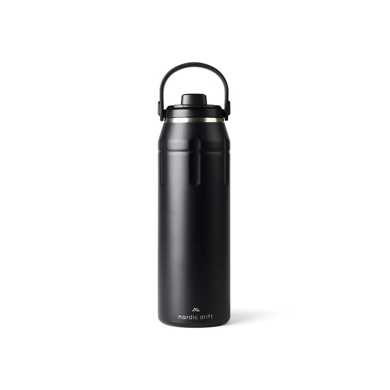 Load image into Gallery viewer, Nordic Drift Trail RCS Insulated sports bottle 940ml - Custom Wood DesignsNordic Drift insulated sports bottle 940ml, drinkware with rugged design and secure lid, ideal for outdoor activity and hydration.DrinkwareND310.0001Recycled Stainless steel,Polypropyleneblack