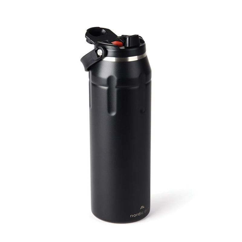 Load image into Gallery viewer, Nordic Drift Trail RCS Insulated sports bottle 940ml - Custom Wood DesignsNordic Drift Drift Trail RCS insulated sports bottle in 940ml with a sleek design, durable drinkware for hydration on the go.DrinkwareND310.0001Recycled Stainless steel,Polypropyleneblack