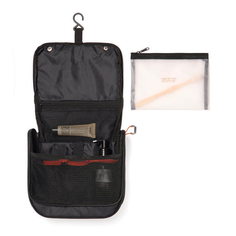 Load image into Gallery viewer, Nordic Drift Trail RCS toiletry bag 3L - Custom Wood DesignsNordic Drift Drift Trail RCS toiletry bag 3L, black travel bag with zip closure, compact and lightweight for travel organization.Bags & TravelND200.0301rPET,rPETblack