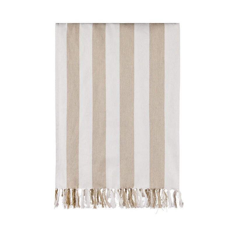 Load image into Gallery viewer, Ornos GRS hammam family towel - Custom Wood DesignsVinga Ornos GRS hammam family outdoor towel with textured fabric and vibrant striped design, suitable for beach or outdoor use.OutdoorV4502219Recycled cotton,Recycled polyesterbeige