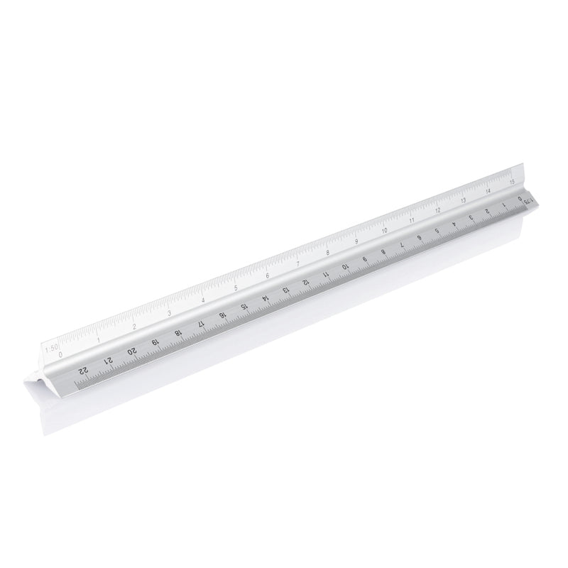 Load image into Gallery viewer, Aluminium 30cm triangle ruler from XD Collection, a precision tool with clear measurement markings on a white background.