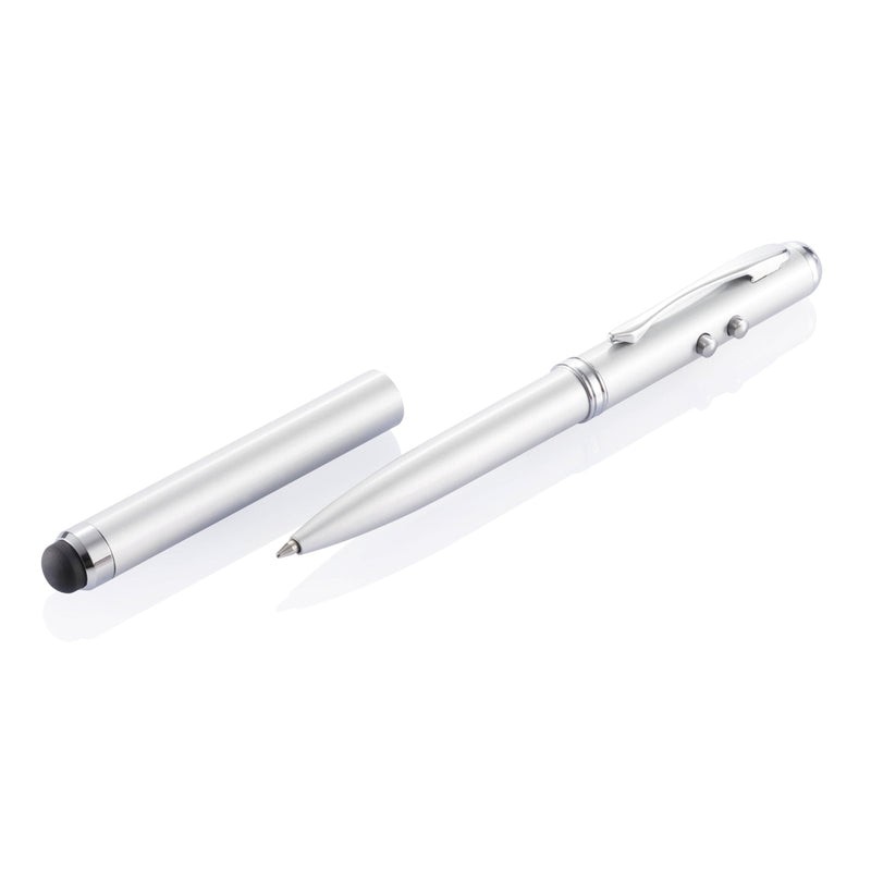 Load image into Gallery viewer, XD Collection 4 in 1 pen for phone and tablet accessories, showing versatile multi-function pen with stylus and clip.