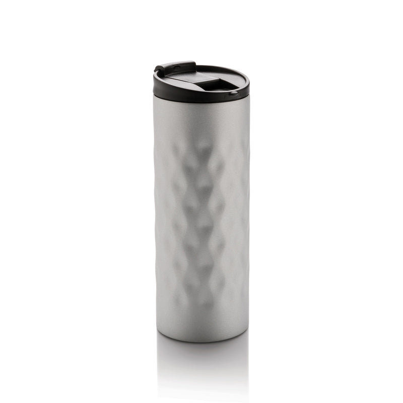 Load image into Gallery viewer, Geometric tumbler from XD Collection drinkware featuring a modern, angular design with colorful geometric patterns.