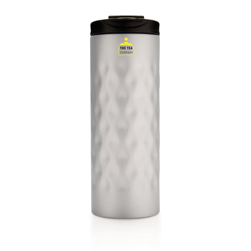 Load image into Gallery viewer, Geometric tumbler drinkware by XD Collection featuring a modern geometric pattern and sleek design on a clear glass surface.