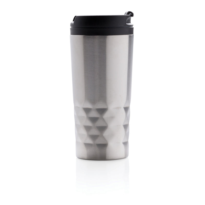 Load image into Gallery viewer, Geometric mug from XD Collection, stylish drinkware with a modern black and white geometric pattern on ceramic.
