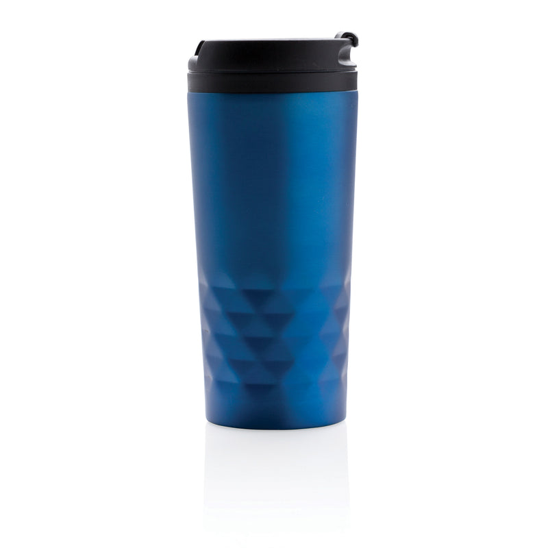 Load image into Gallery viewer, Geometric drinkware mug from XD Collection with a modern black and white geometric pattern, perfect for coffee or tea.