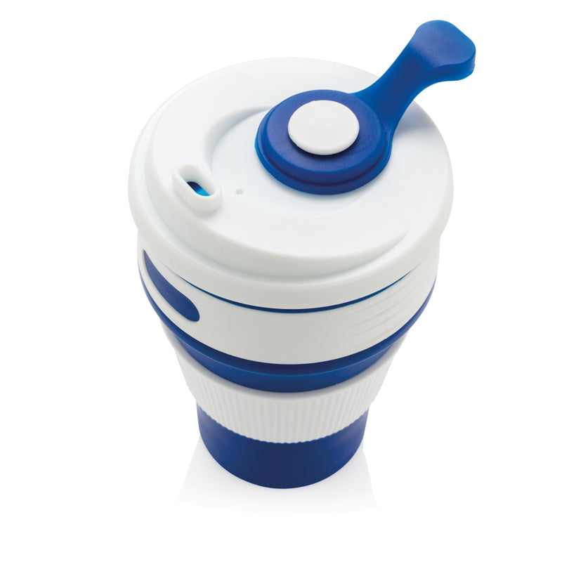 Load image into Gallery viewer, Foldable silicone drinkware cup from XD Collection, showing flexible, portable silicone cup for beverages in a compact design.