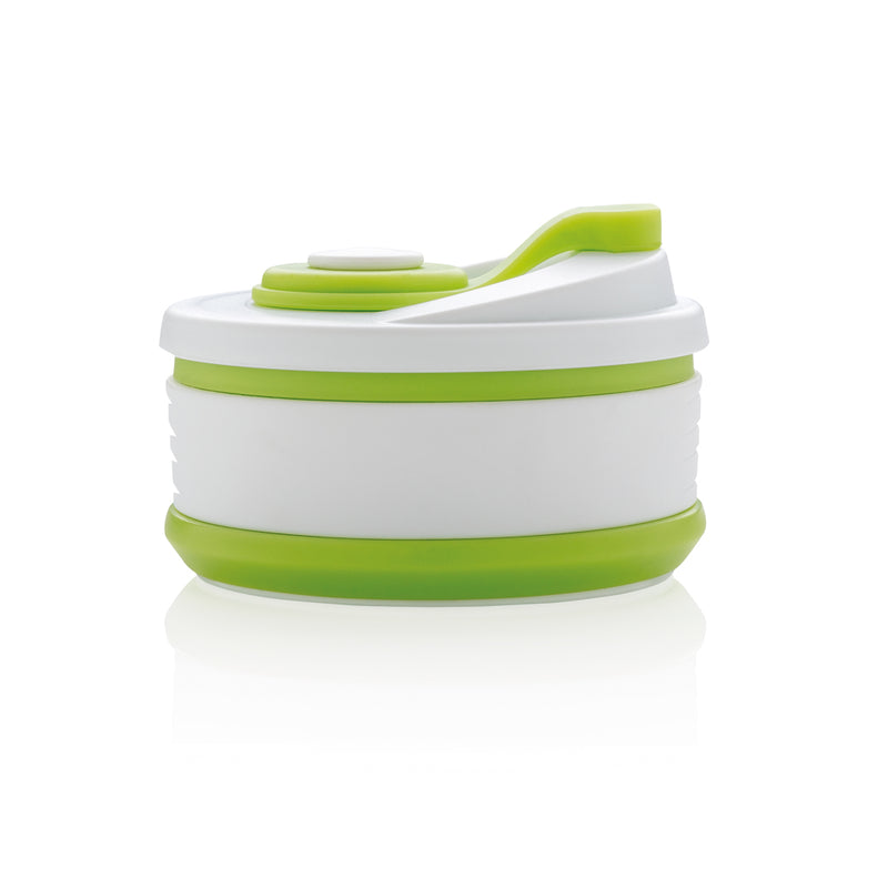 Load image into Gallery viewer, Foldable silicone drinkware cup from XD Collection, showing a compact, flexible, and portable silicone cup for on-the-go use.