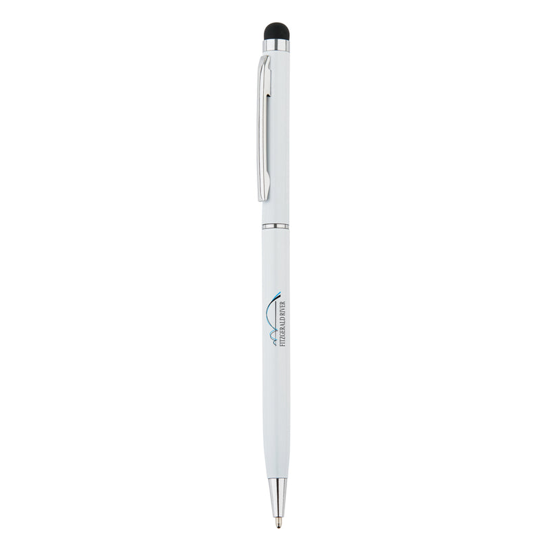 Load image into Gallery viewer, Thin metal stylus pen from XD Collection, a sleek writing instrument with a fine tip for touchscreen devices.