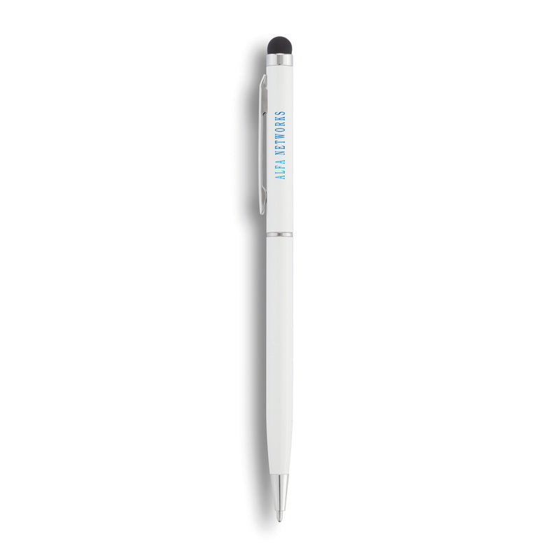 Load image into Gallery viewer, Thin metal stylus pen from XD Collection for writing and touchscreen use, with a sleek, modern design.