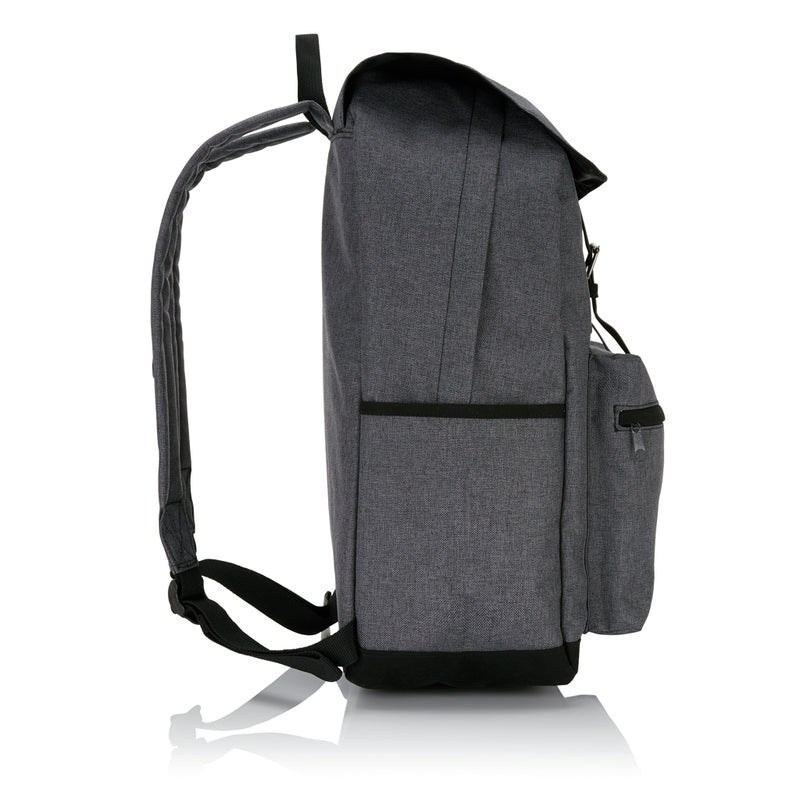 Load image into Gallery viewer, XD Collection laptop backpack with magnetic buckle straps, stylish and functional travel bag with multiple compartments.