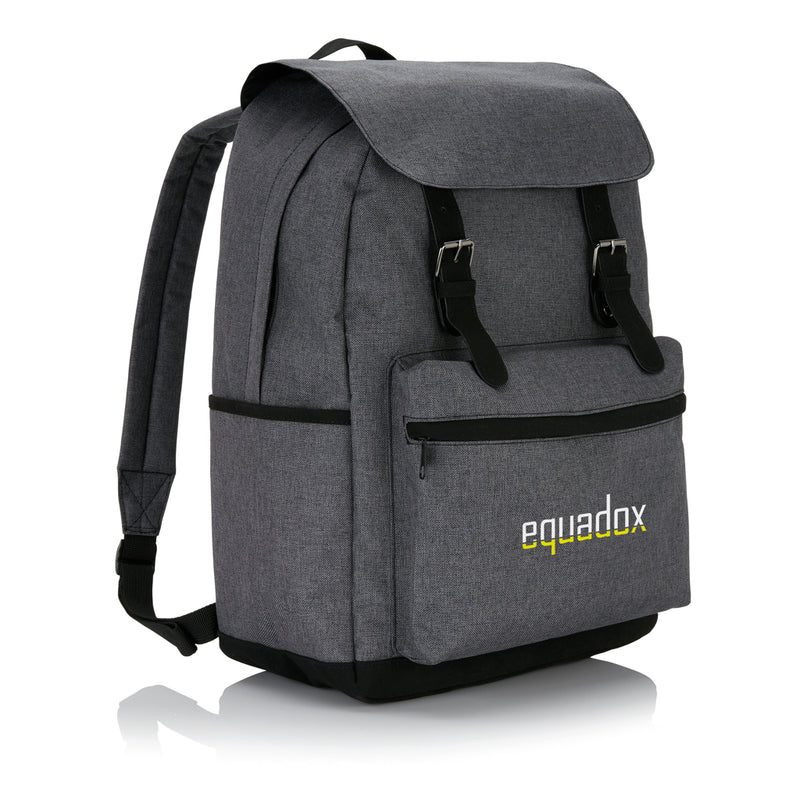Load image into Gallery viewer, XD Collection laptop backpack with magnetic buckle straps, stylish bags and travel accessory for carrying laptops and essentials.