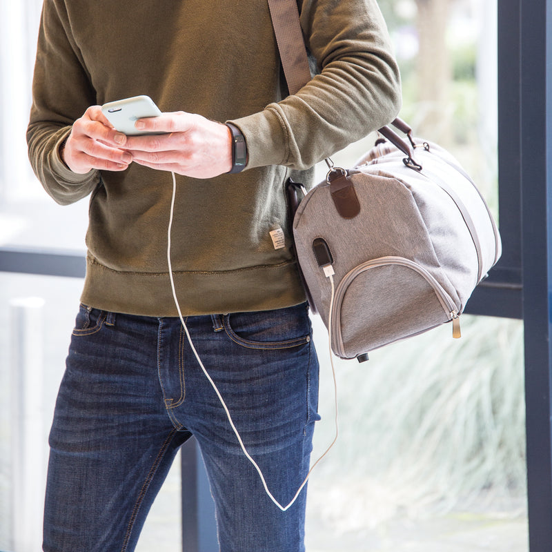 Load image into Gallery viewer, Weekend bag with USB A output - Custom Wood Designs