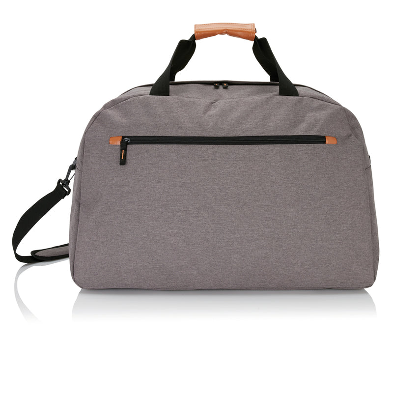 Load image into Gallery viewer, Duotone fashion travel bag by XD Collection featuring multiple compartments and sturdy handles for stylish travel.