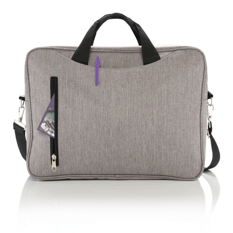 Load image into Gallery viewer, XD Collection Classic 15-inch laptop bag in durable black fabric with adjustable shoulder strap and multiple compartments.