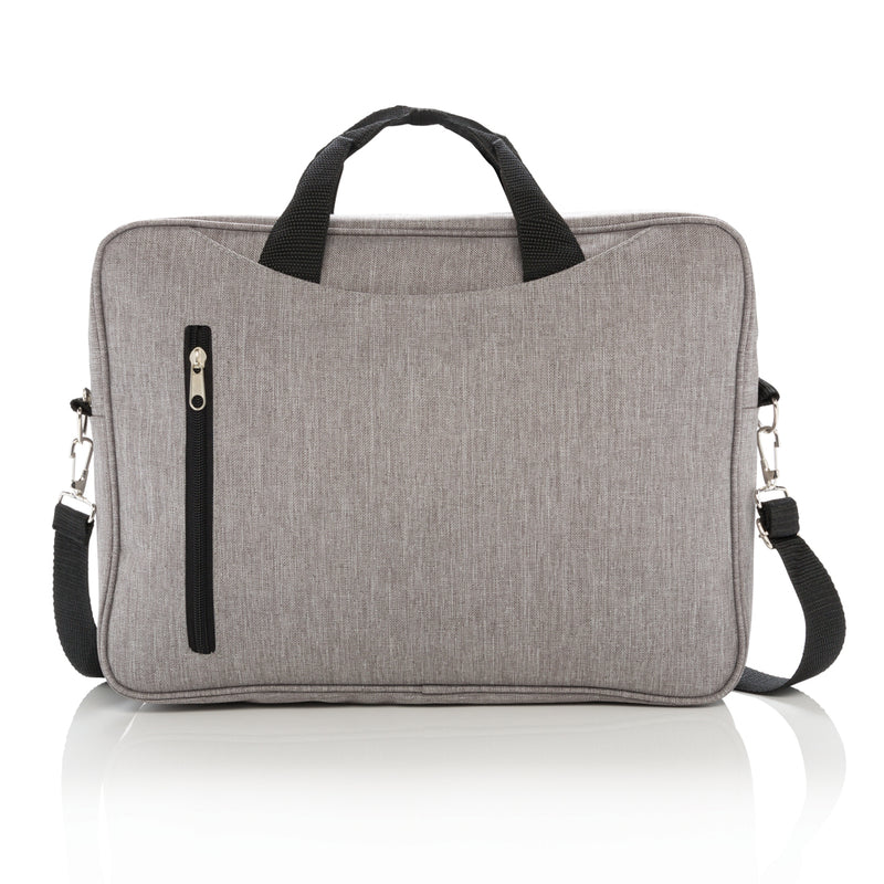 Load image into Gallery viewer, XD Collection Classic 15-inch laptop bag with padded compartments and durable black fabric, designed for stylish travel and work.