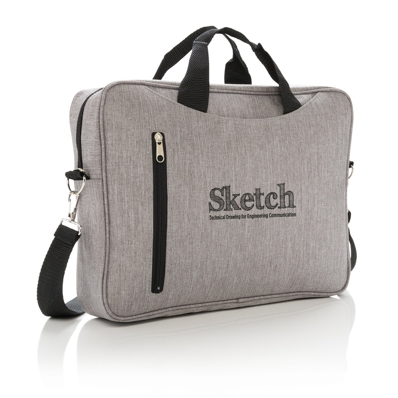 Load image into Gallery viewer, XD Collection Classic 15-inch laptop bag in black with shoulder strap and multiple compartments for travel and daily use.