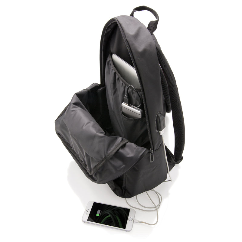Load image into Gallery viewer, Power USB laptop backpack - Custom Wood Designs