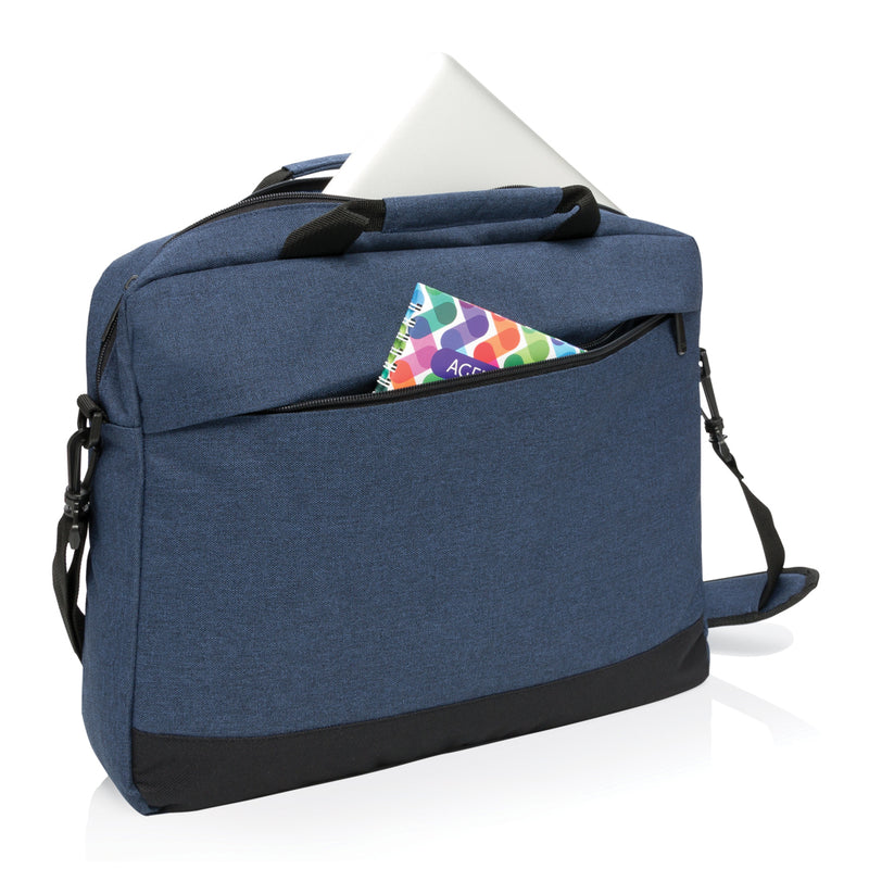 Load image into Gallery viewer, XD Collection Trend 15-inch laptop bag showing a sleek black bag with adjustable strap and multiple compartments for travel and work.
