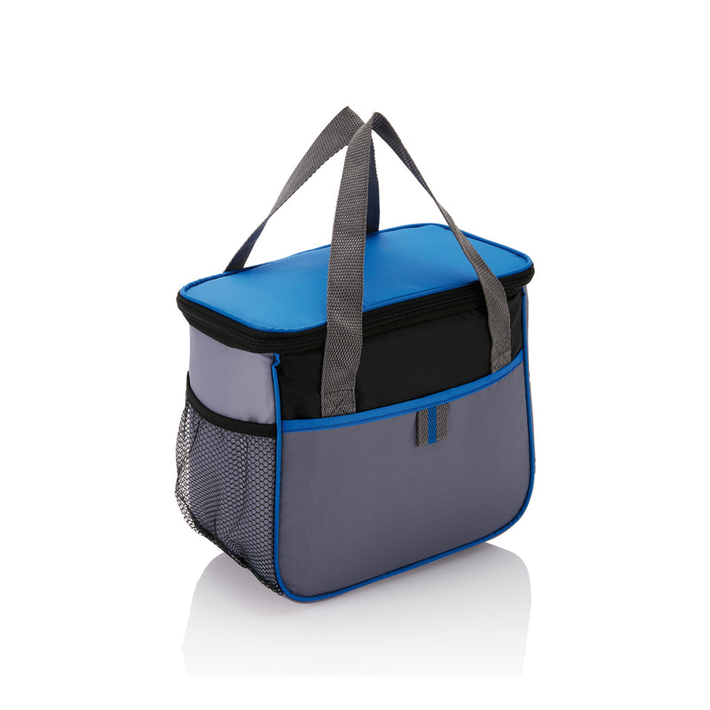 Load image into Gallery viewer, Outdoor Cooler Bag by XD Collection with insulated interior, black fabric, and adjustable shoulder strap for easy carrying.