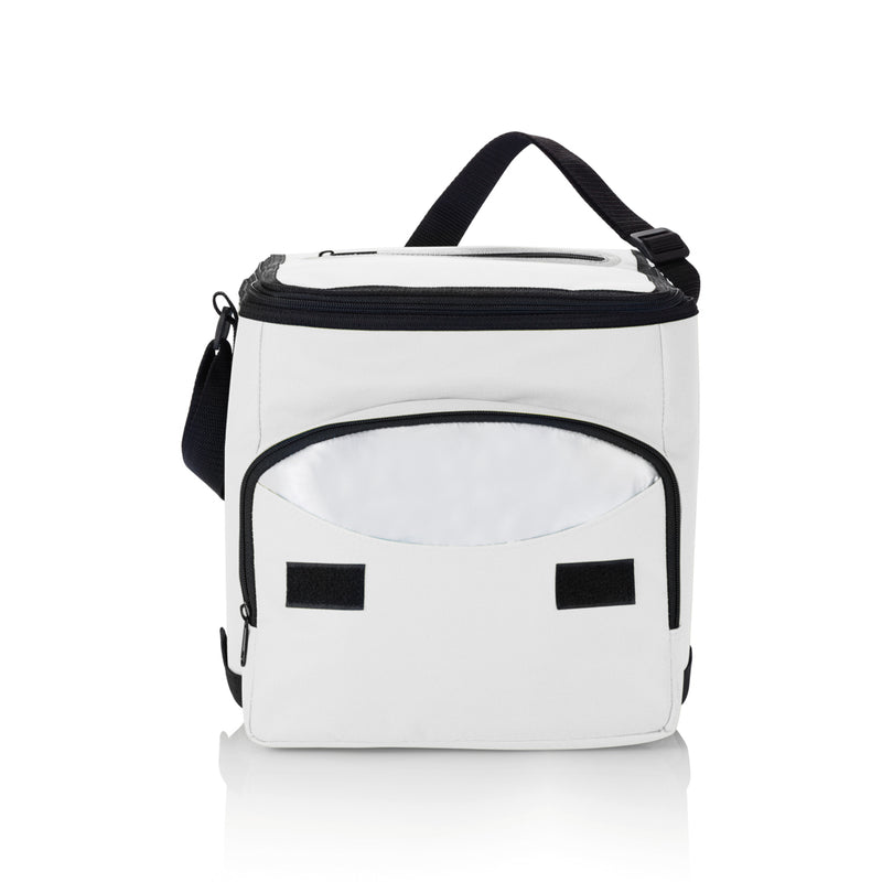 Load image into Gallery viewer, Foldable outdoor cooler bag by XD Collection with insulated compartments and adjustable shoulder strap, ready for outdoor activities.