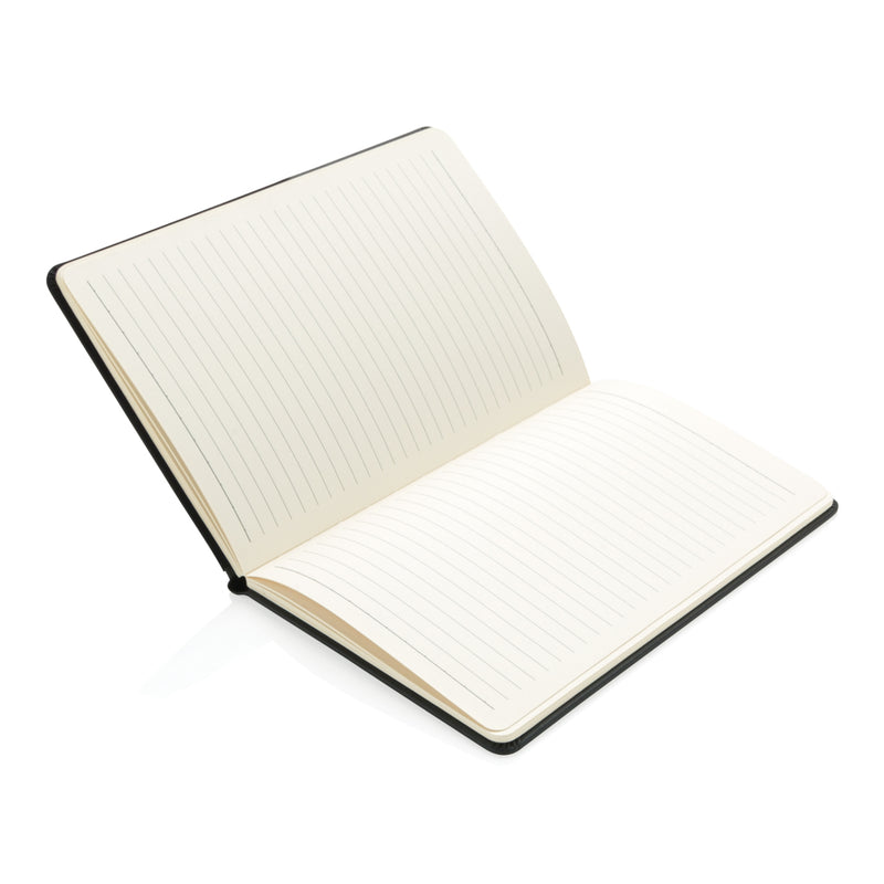 Load image into Gallery viewer, A5 Deluxe notebook with smart pockets from XD Collection, featuring a sleek cover and organized interior for notes and documents.