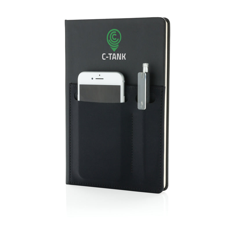 Load image into Gallery viewer, A5 Deluxe notebook from XD Collection with smart pockets, featuring a sleek cover and organized interior for notes and documents.