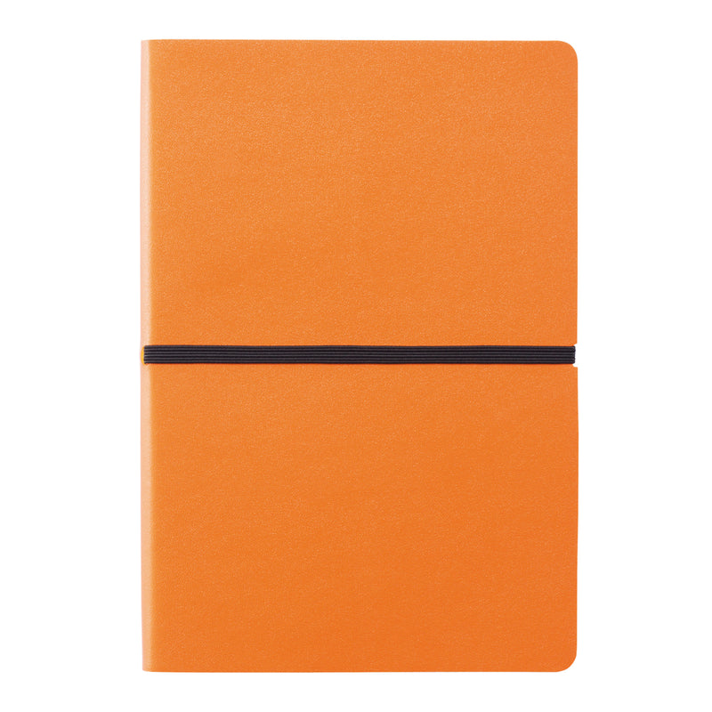 Load image into Gallery viewer, Deluxe softcover A5 notebook from XD Collection with a smooth black cover and gold foil accents, designed for writing and note-taking.