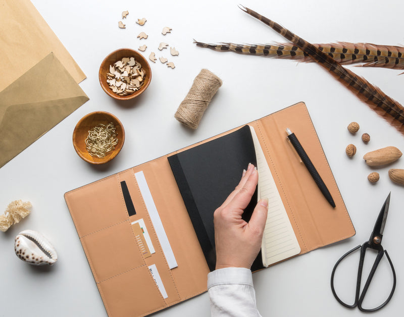 Load image into Gallery viewer, A5 Deluxe design notebook cover from XD Collection, showcasing a stylish, durable portfolio with intricate patterns.