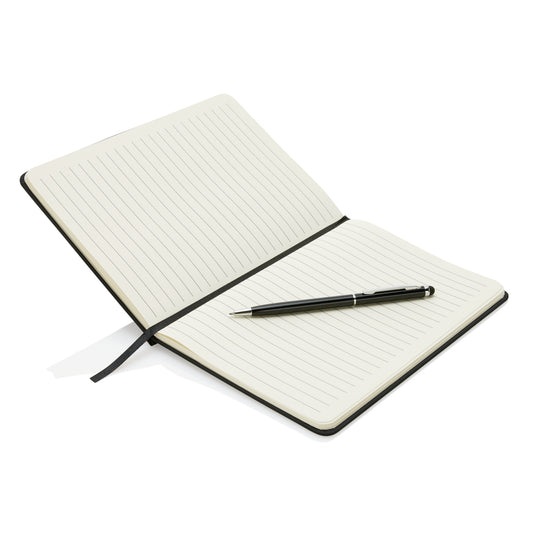 Standard hardcover PU A5 notebook with stylus pen - Custom Wood Designs