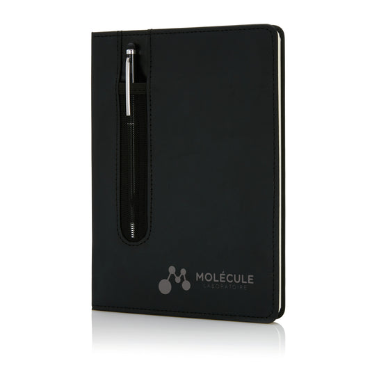 Standard hardcover PU A5 notebook with stylus pen - Custom Wood Designs
