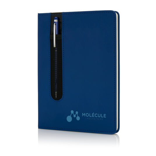 Standard hardcover PU A5 notebook with stylus pen - Custom Wood Designs